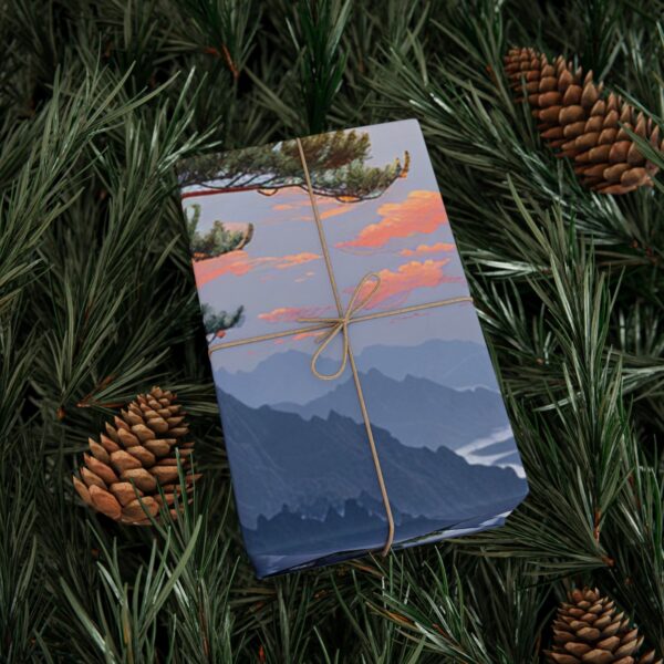 Pastel & Calming Boho Nature-Inspired Vector Art Wrapping Paper: Elevate Your Gift Giving Experience with Tranquil Designs - Image 5