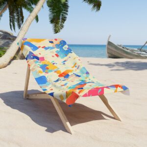 Soft Pastel Boho Mosaic: Nature Vexel Art Beach Towel