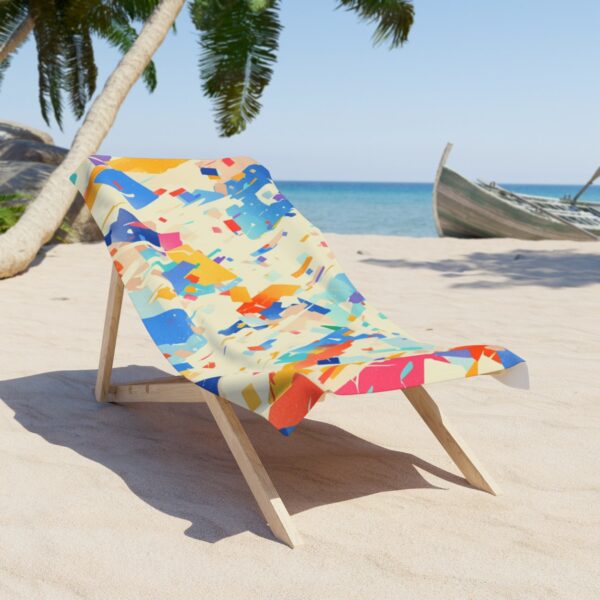 Soft Pastel Boho Mosaic: Nature Vexel Art Beach Towel