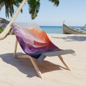 Serene Bohemian Elegance: Minimalist Abstract Art Beach Towel
