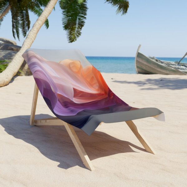Serene Bohemian Elegance: Minimalist Abstract Art Beach Towel