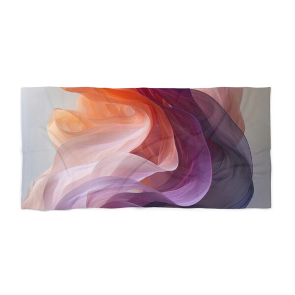 Serene Bohemian Elegance: Minimalist Abstract Art Beach Towel - Image 2
