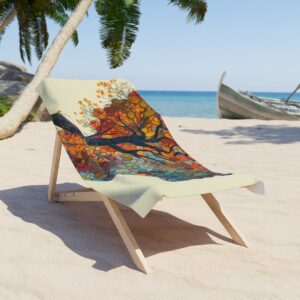 Calming Pastel Boho: Serene Nature Vexel Art Beach Towel