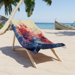 Soft Pastel Bohemian Bliss: Nature Mosaic Vector Beach Towel