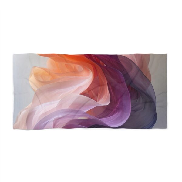 Serene Bohemian Elegance: Minimalist Abstract Art Beach Towel - Image 3