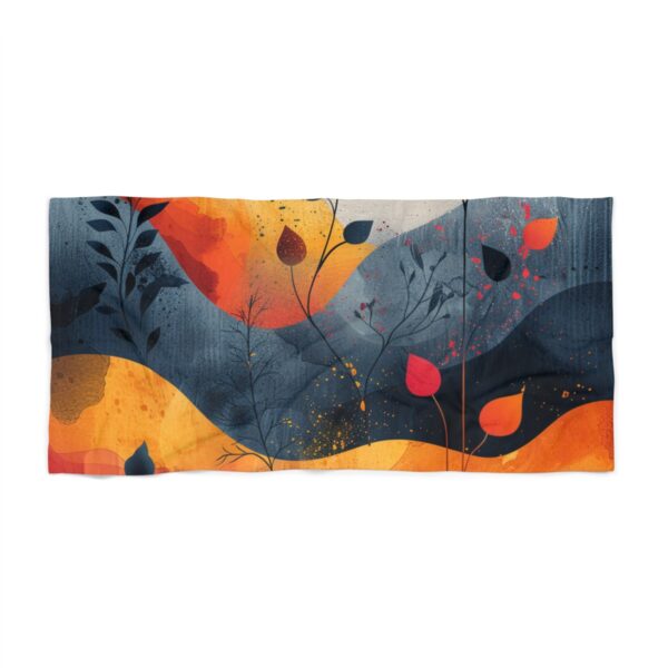 Soft Pastel Boho Chic: Minimalist Abstract Shapes Beach Towel Personalized - Image 3